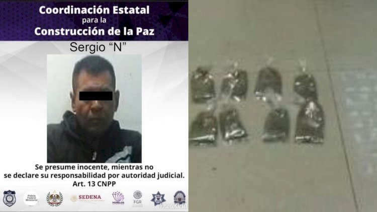 Detuvieron en Mazatepec a un sujeto con cristal y marihuana