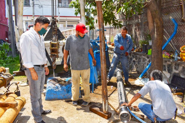 Gobierno de Jiutepec rehabilita  un pozo en la colonia El Edén