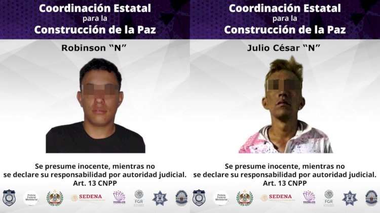 Legal, detención de dos sujetos en  Temixco acusados de narcomenudeo