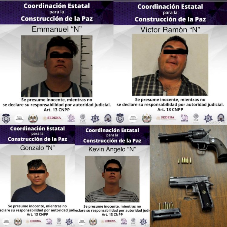 Tras persecución detuvieron a tres sujetos armados en Ayala