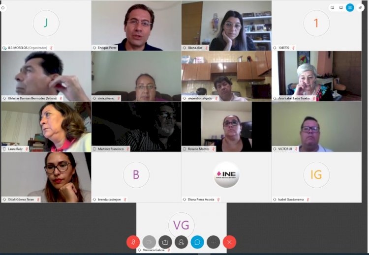 INE Morelos e IMPEPAC realizan reunión de trabajo virtual