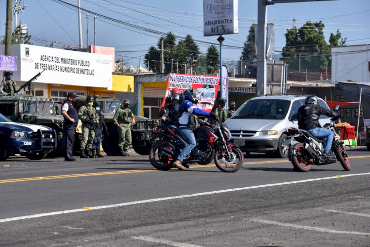 Continúan operativos por la seguridad y la sana distancia en Morelos