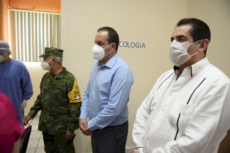 Pone en marcha Cuauhtémoc Blanco hospitales militares para atención de pacientes Covid en Morelos