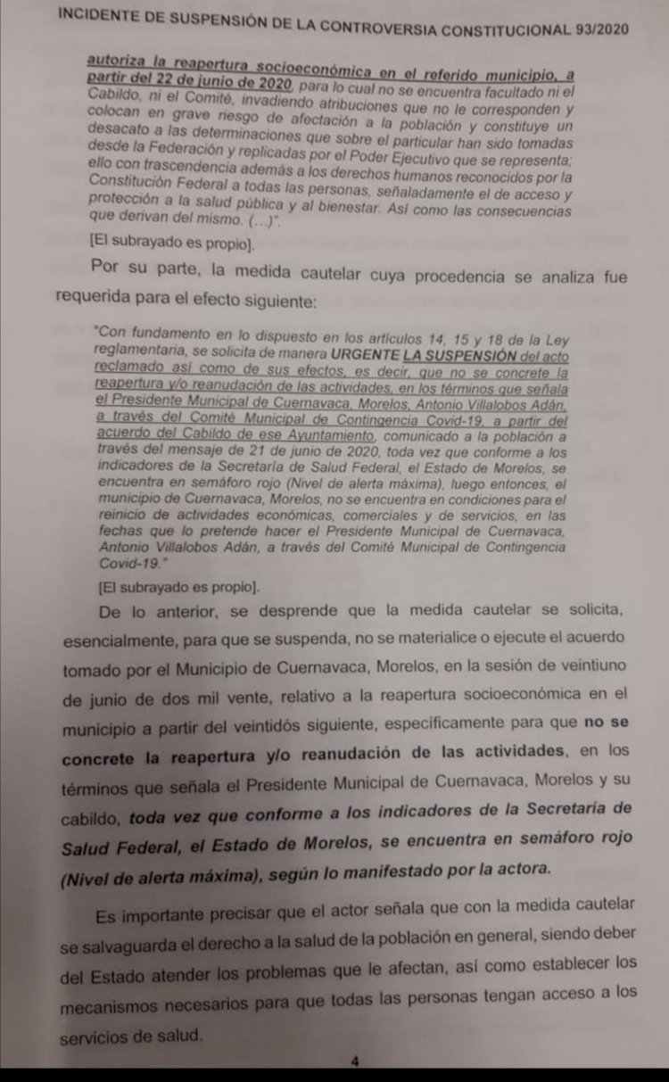 Notificados, Cuautla y Cuernavaca deben cerrar negocios no esenciales: SCJN