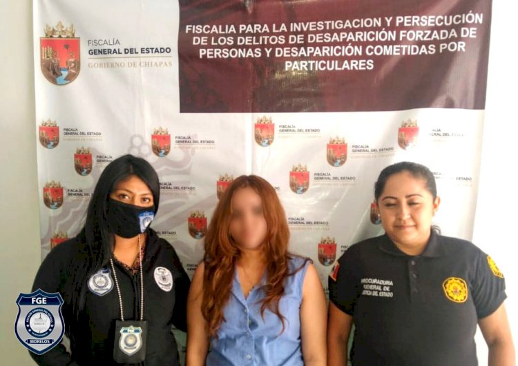 Reportada desaparecida el 12 de agosto, hallada en Chiapas por la FGE