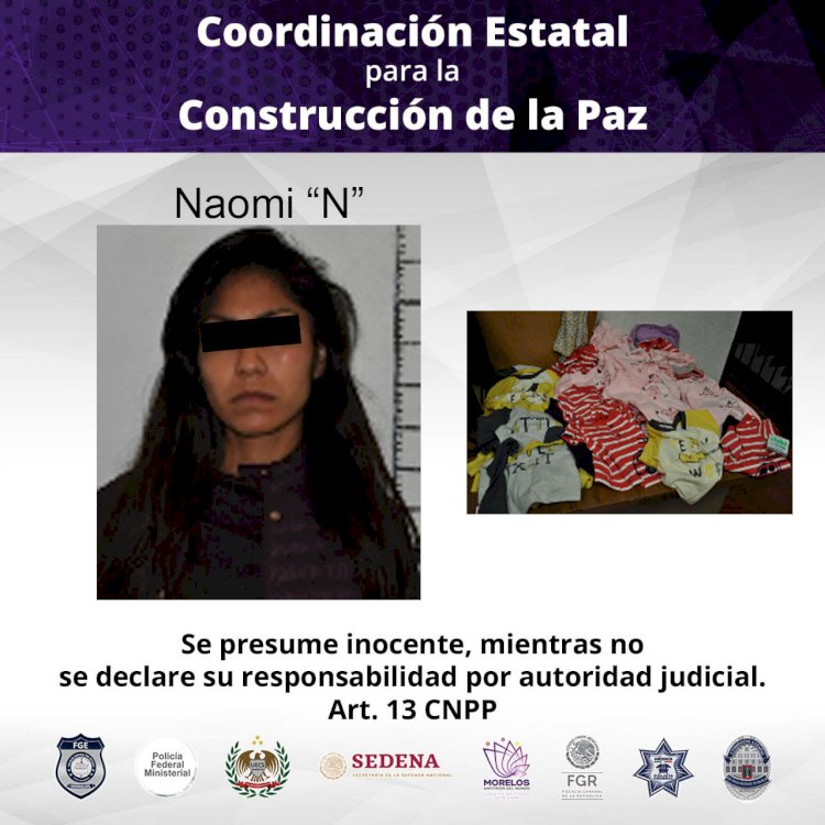 Detienen policías a mujer con mercancía robada en Cuautla