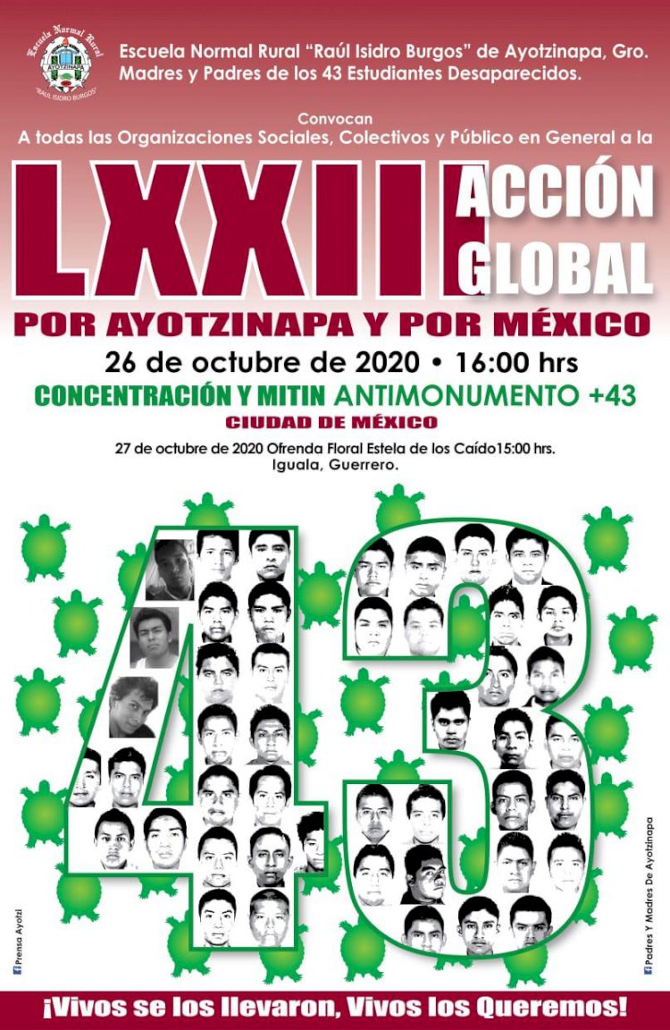 A 73 meses, claman justicia por Ayotzinapa