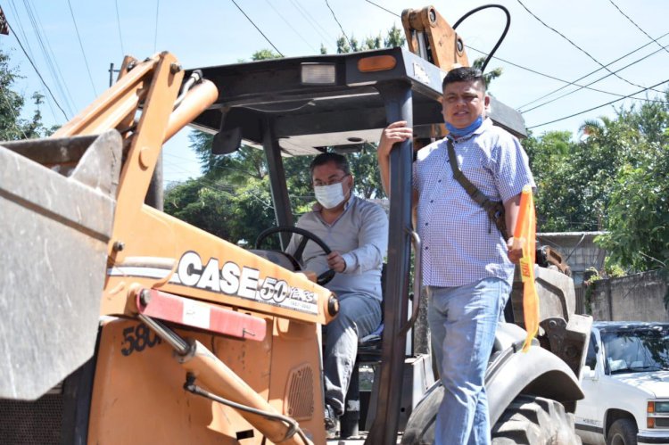 Arrancan trabajos de pavimentación en Jiutepec
