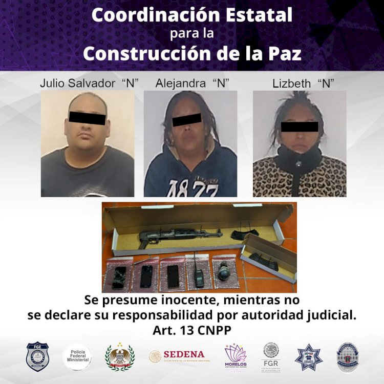 Presuntos robacoches armados fueron detenidos en Yautepec