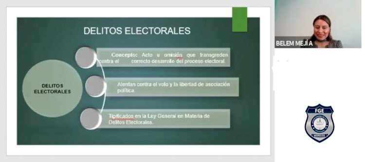 Participa Fiscal de Delitos Electorales en Conversatorio Virtual