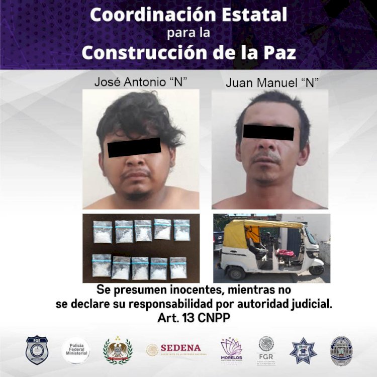 Detuvieron a dos individuos con supuesta marihuana en Zacatepec
