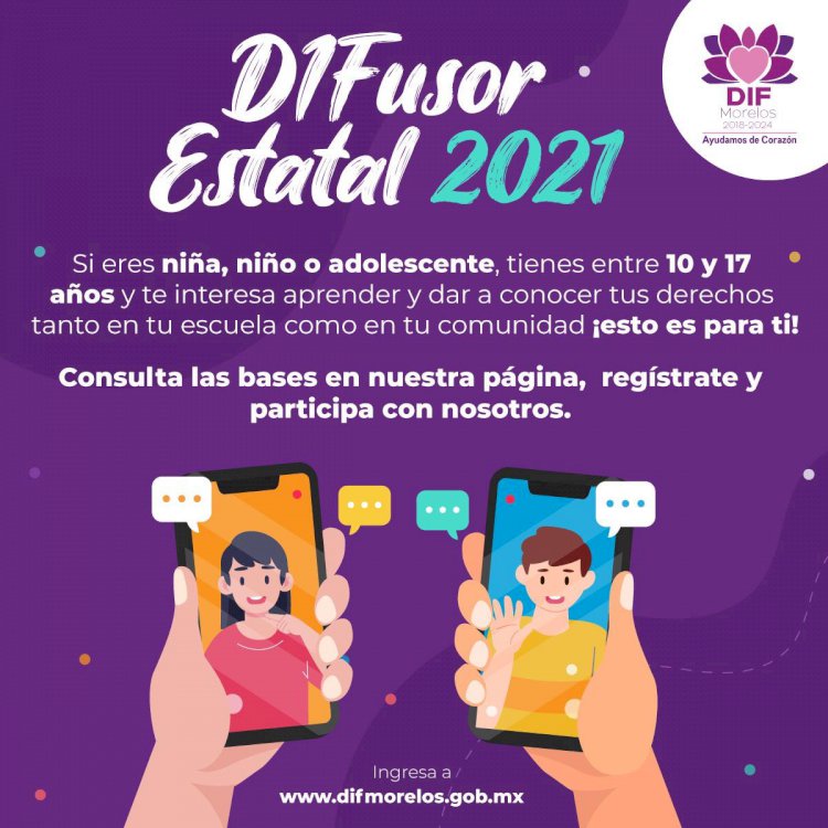 Convoca DIF Morelos a menores a ser el difusor 2021