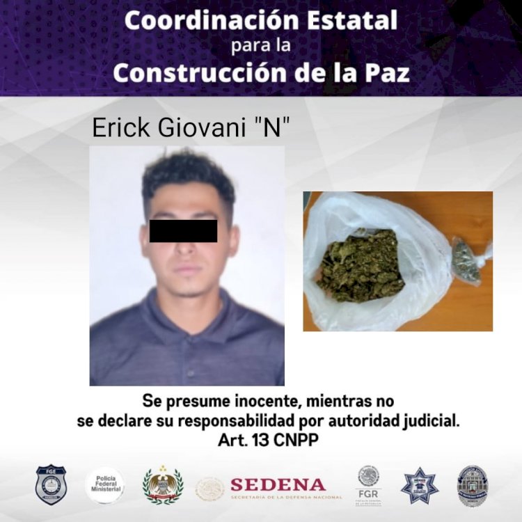 Por traer presunta marihuana fue detenido en Xochitepec