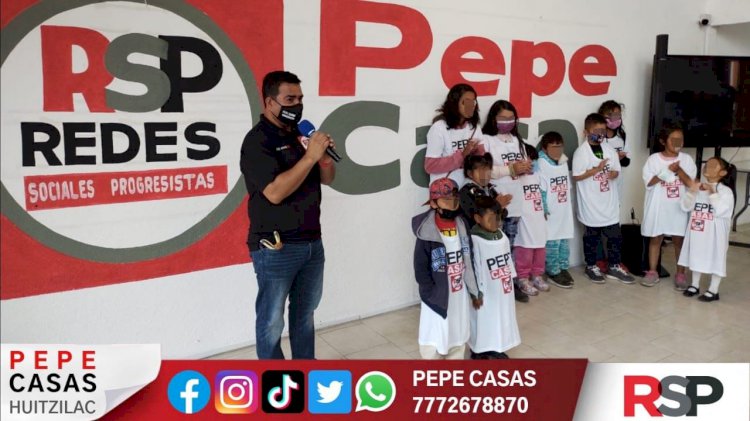 Se compromete Pepe Casas con niños y niñas de Huitzilac