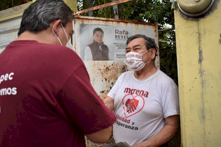 Rafael Reyes se compromete a ampliar alumbrado público en Jiutepec