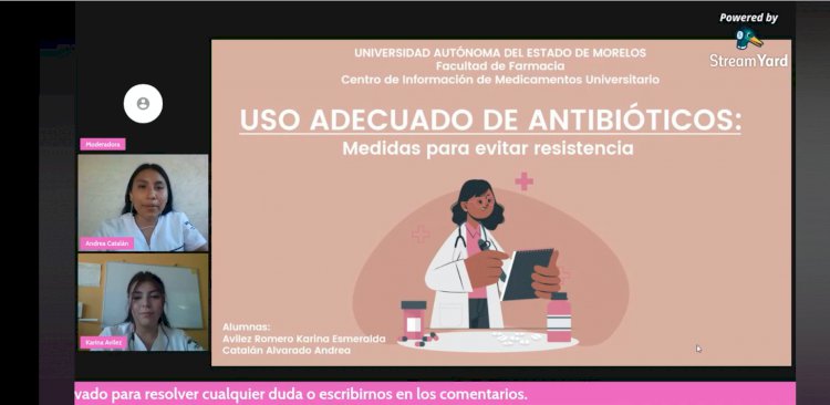 Alumnas de Farmacia de la UAEM  alientan uso adecuado de antibióticos