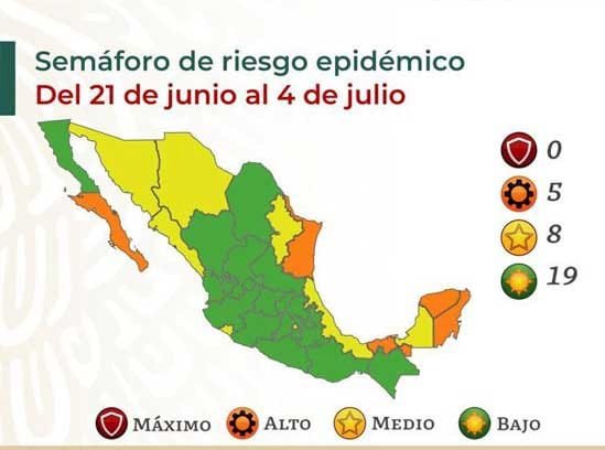 Morelos se queda en verde; la CDMX regresa a amarillo