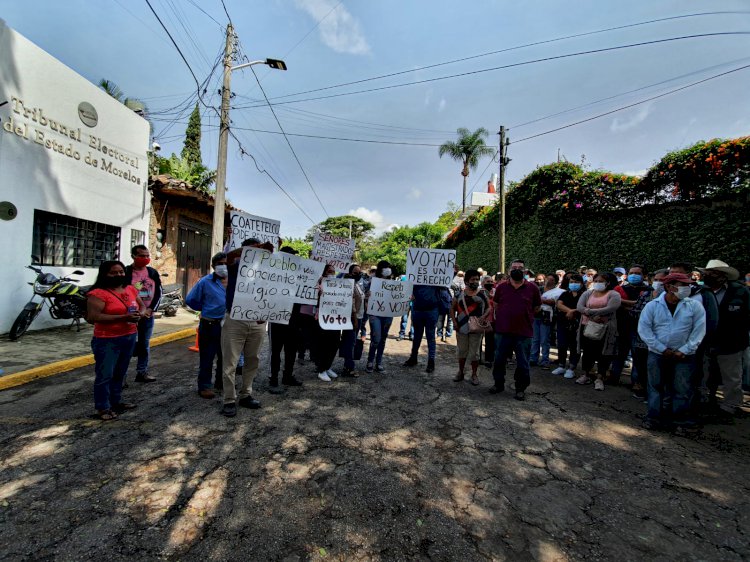 Exigen pobladores de Coatetelco respetar sus resultados electorales
