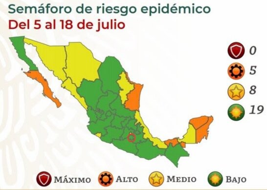 Morelos se ¨congela¨ en el verde epidémico
