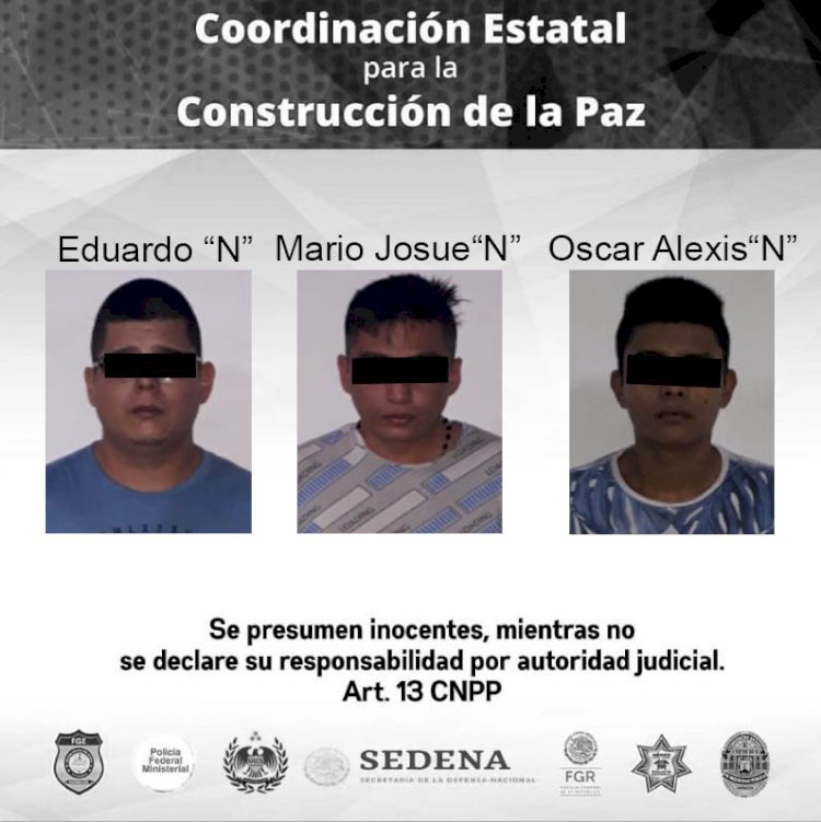 Pescan a 3 y a menor, presuntos culpables de robo en Cuernavaca