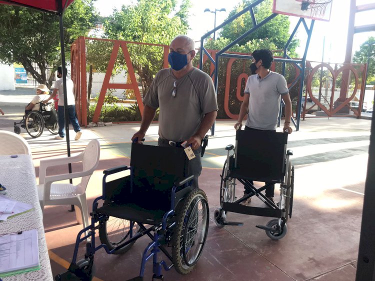 En Jojutla, 19 sillas de ruedas  más, quedaron ya ¨enchuladas¨