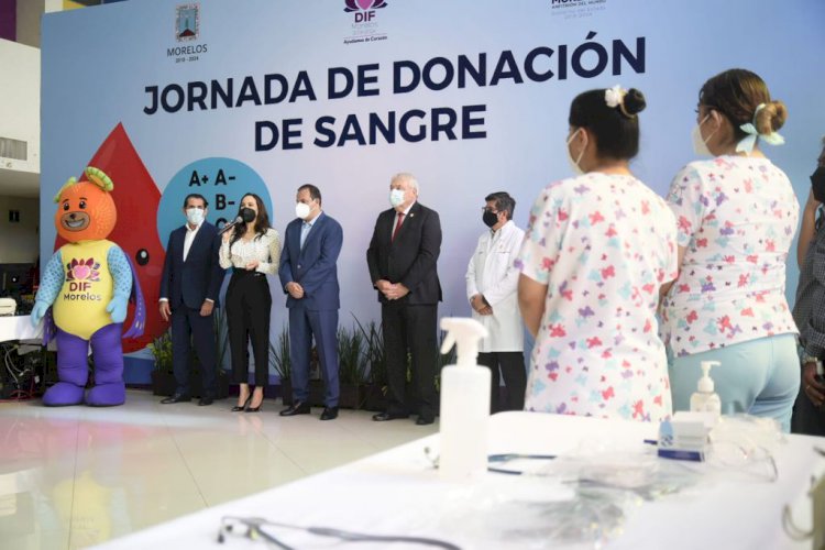 Arranca gobierno y DIF Morelos jornada de donación de sangre