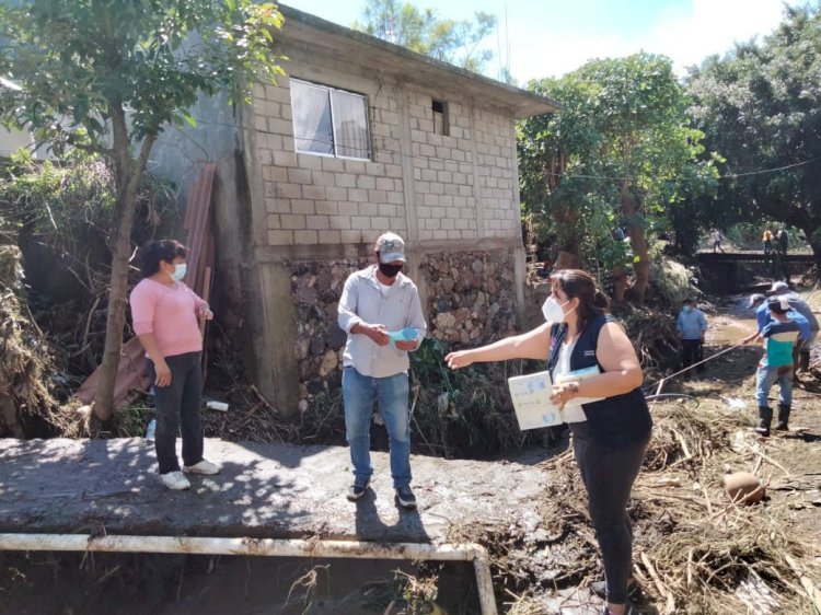 Implementa gobierno estatal acciones sanitarias en zonas afectadas por lluvias