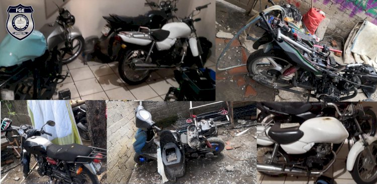 Caen 5 en Jiutepec durante cateo  donde se recuperan motos robadas