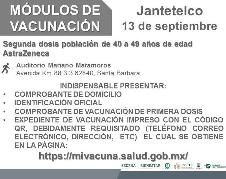 Comienza hoy inmunización anticovid para los jóvenes de Zacualpan