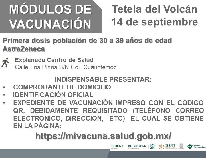 Comienza hoy inmunización anticovid para los jóvenes de Zacualpan