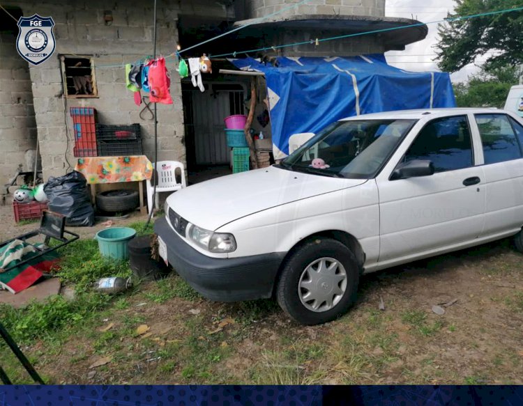 Fiscalía Oriente recuperó un auto robado durante cateo en Jantetelco