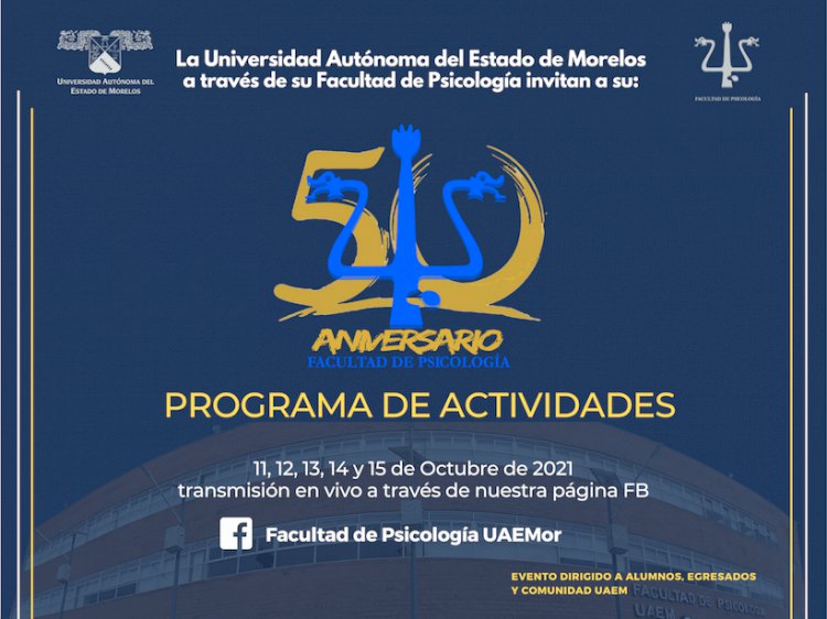 Próximo lunes, festejos por 50  aniversario de la Fac. de Psicología