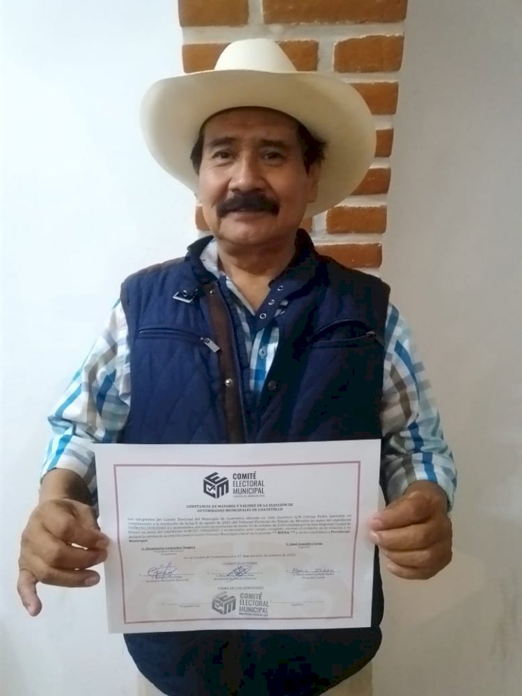 Nuevamente, presidente electo  en Coatetelco, Humberto Leónides
