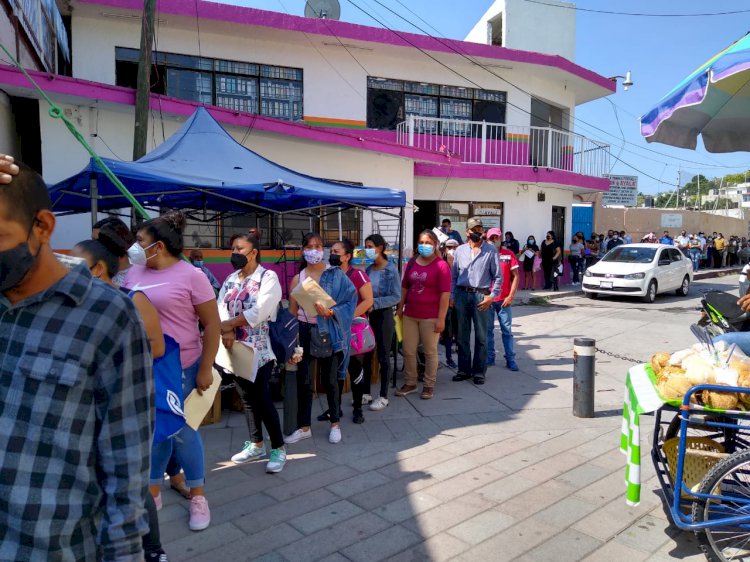 Gran demanda de 2ª  dosis de vacunación  anti covid en el municipio de Ayala