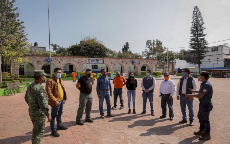 Supervisan rutas de evacuación en la zona del Popocatépetl
