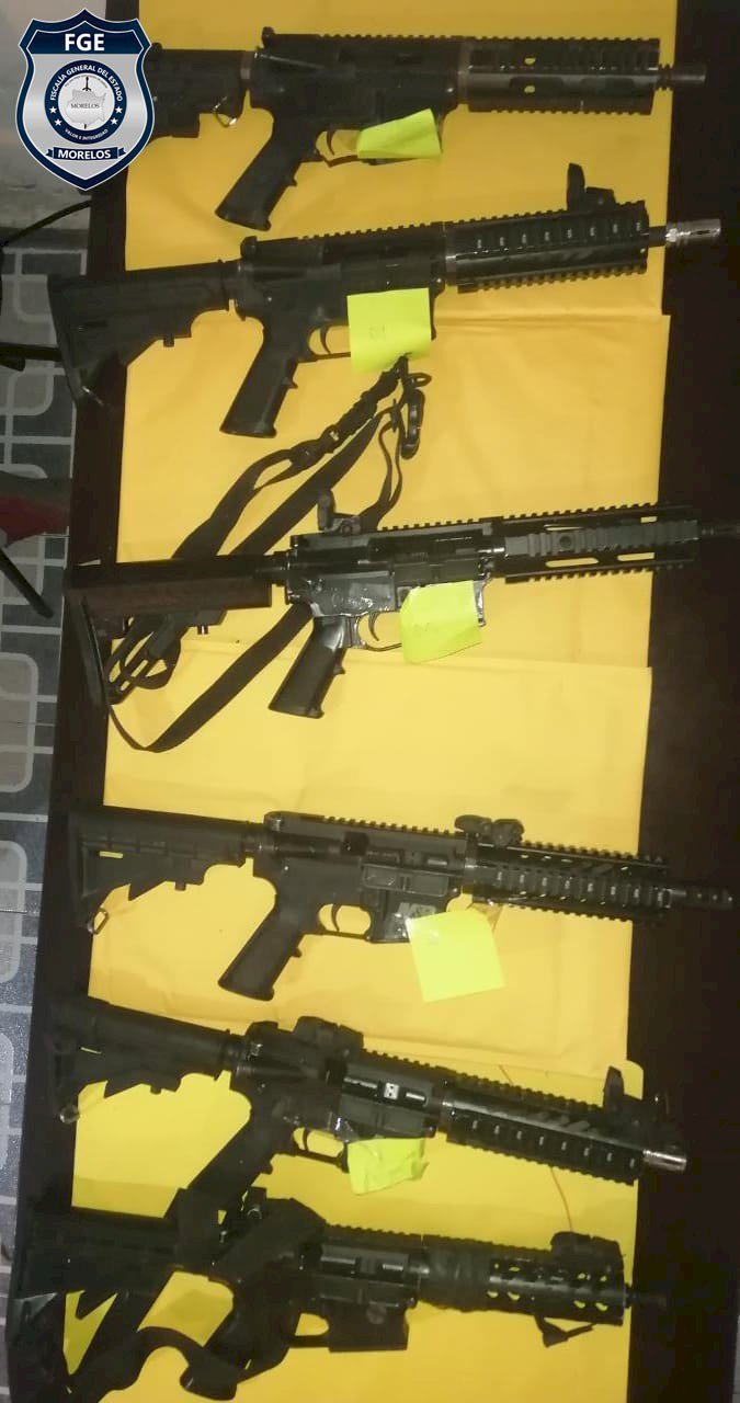 Armas largas, droga y 6 detenidos  por fuerzas del orden en Tlaltizapán