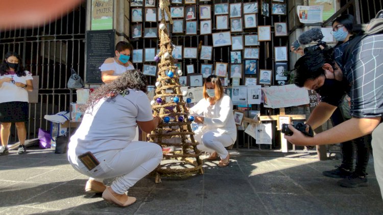 Colocaron árbol navideño por las  personas desaparecidas en Morelos
