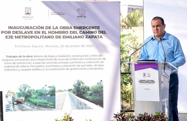 Rehabilita C. Blanco infraestructura carretera en Emiliano Zapata