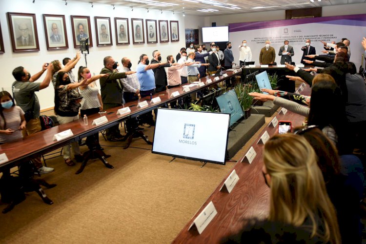 Se instala en Morelos el mecanismo de protección a periodistas y personas defensoras de los derechos humanos