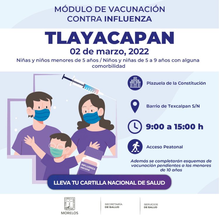 Habrá vacuna contra influenza  para menores en 4 municipios