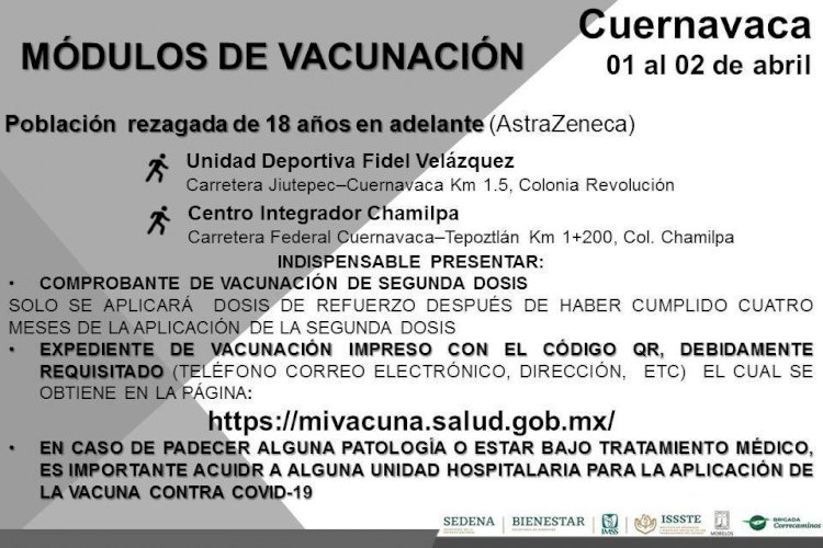 Amplian hasta el sábado refuerzo de vacunación contra covid-19