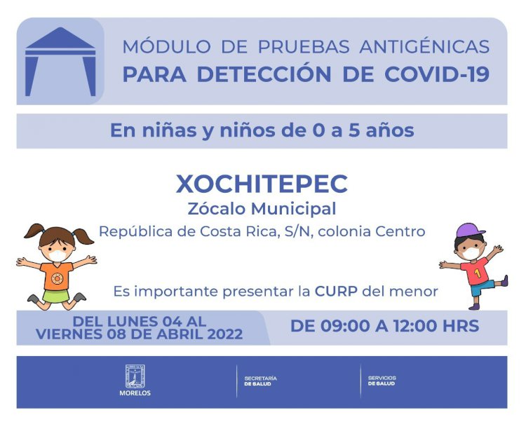 Esta semana, habrá pruebas antigénicas de covid en Xochitepec