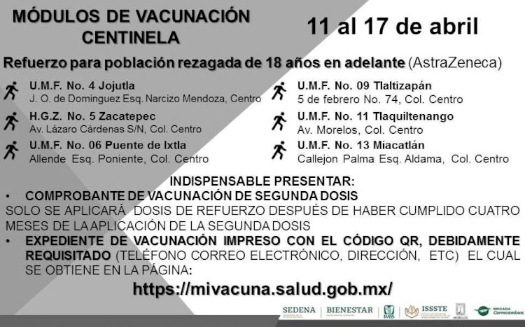 Continúa vacunación anticovid para adultos rezagados en S. Santa