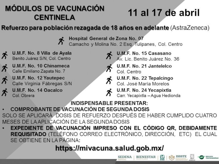 Continúa vacunación anticovid para adultos rezagados en S. Santa
