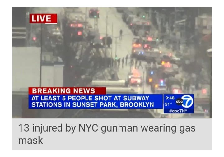 Hombre dispara indiscriminadamente en el metro de Nueva York