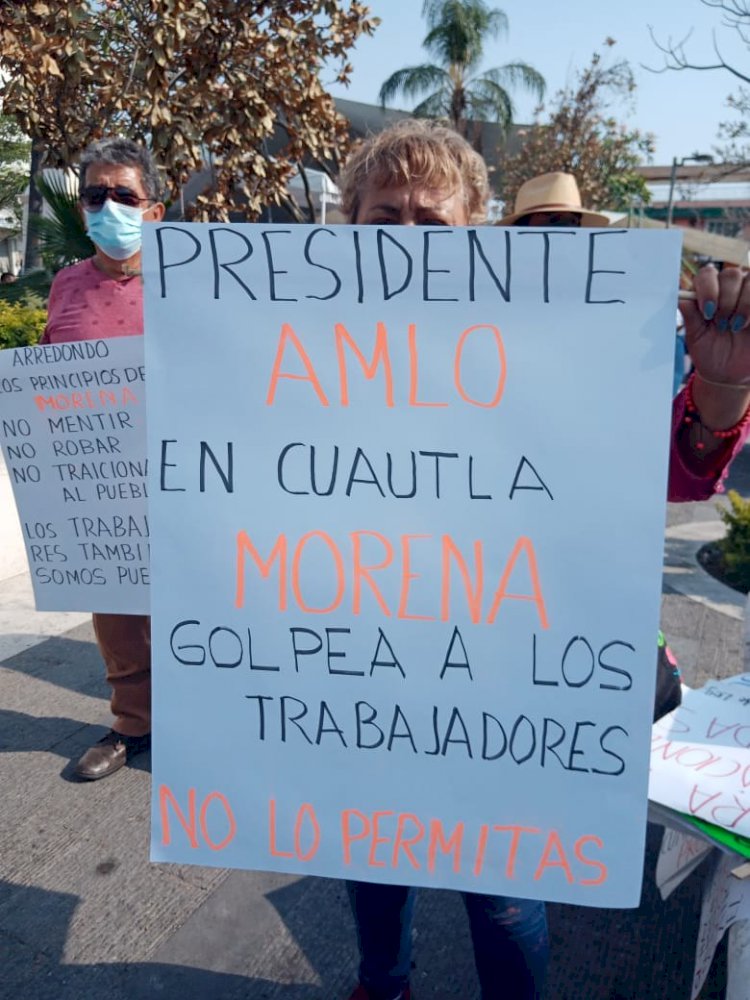 Mantuvieron protestas en Cuautla sindicalizados del ayuntamiento