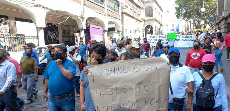 Protestan en Cuernavaca habitantes de Xoxocotla