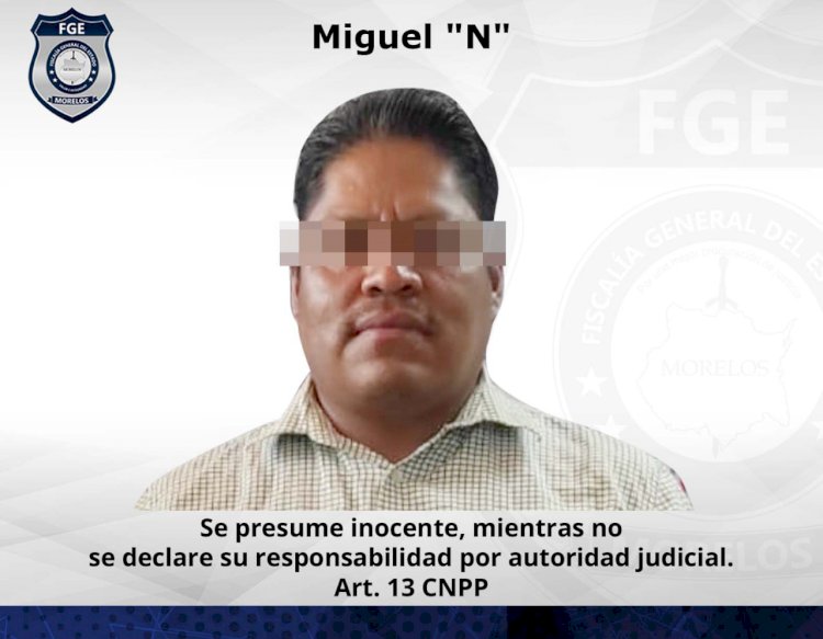 Acusado de agredir a su esposa, fue  detenido este individuo de Cuautla