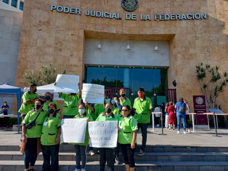 Acusan despido injustificado trabajadores de limpieza en el Poder Judicial federal