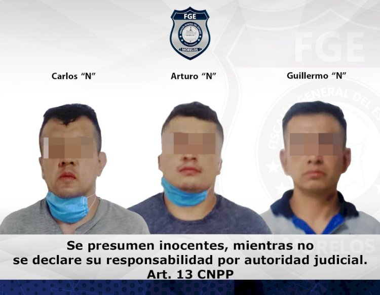 Cayeron estos 3 en Cuernavaca, señalados de robo y traer droga